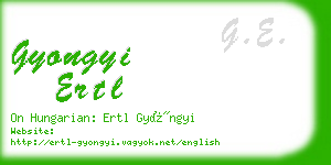 gyongyi ertl business card